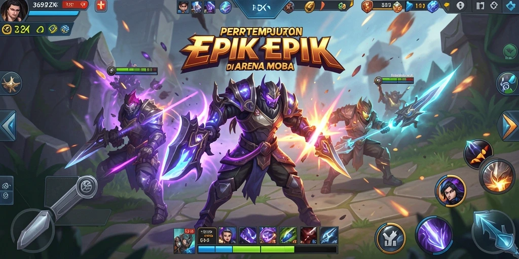 Tampilan gameplay seru dan mendebarkan di arena MOBA 369ZK.