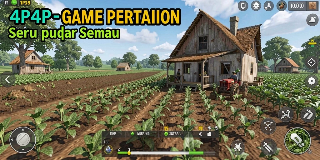 Tampilan permainan <strong>4P4P</strong> dengan proses bertani yang seru.