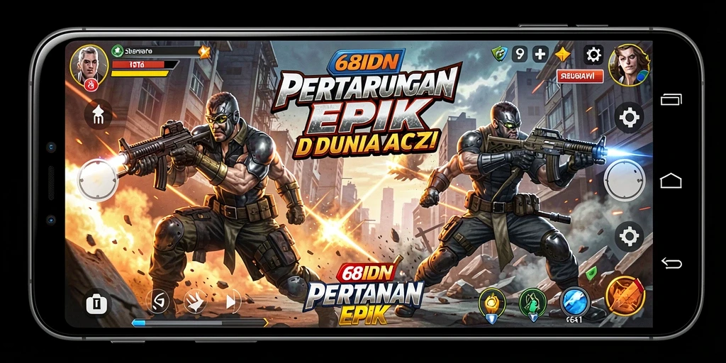 Screenshot gameplay 68IDN menampilkan pertarungan seru yang intens.
