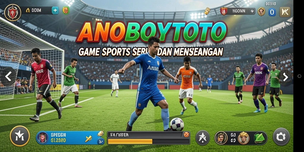 Tangkapan layar gameplay ANOBOYTOTO menampilkan aksi olahraga yang intens.