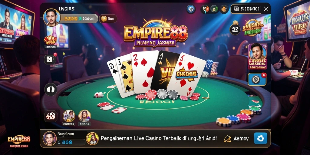 Screenshot utama EMPIRE88 menampilkan kualitas gameplay Live Casino yang mengesankan.
