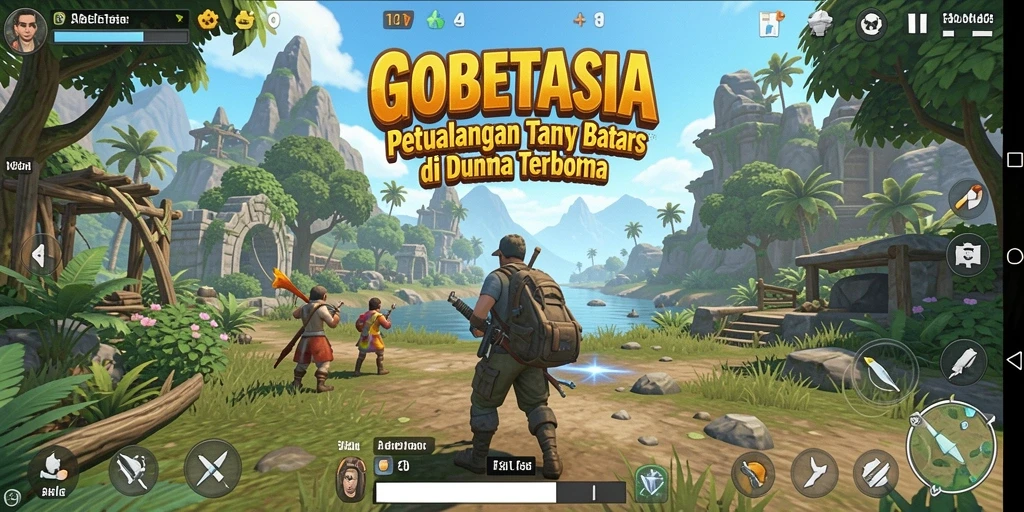 Screenshot tampilan gameplay GOBETASIA yang menampilkan petualangan Open World.
