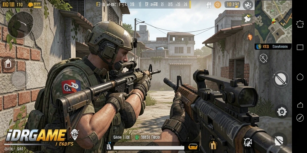Screenshot utama IDRGAME menampilkan aksi menembak yang intens dalam gameplay FPS.