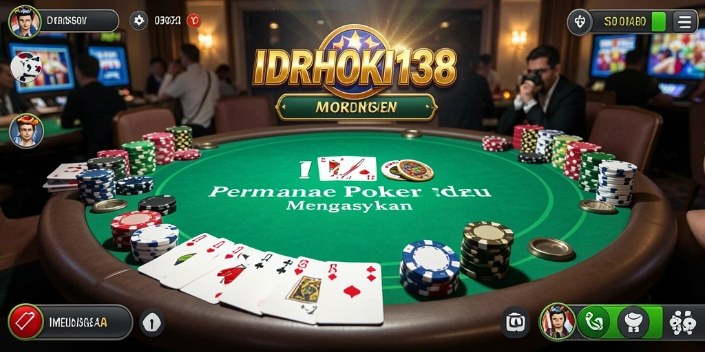 Tampilan menarik saat bermain poker di IDRHOKI138 dengan fitur multiplayer.