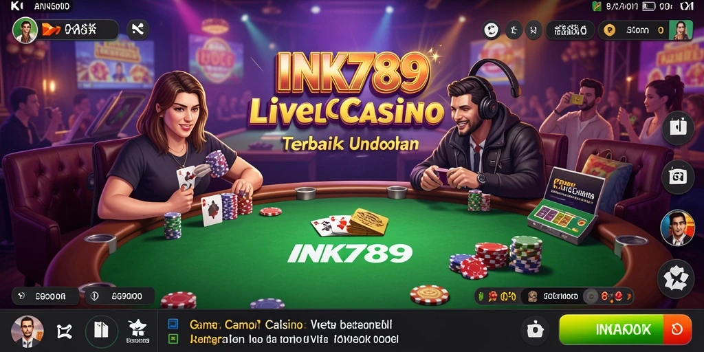 Tampilan gameplay Live Casino yang mendebarkan di INK789.