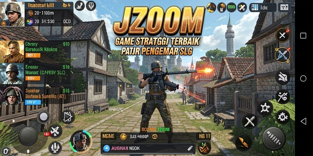 Screenshot gameplay J200M menampilkan strategi dan taktik mendalam.