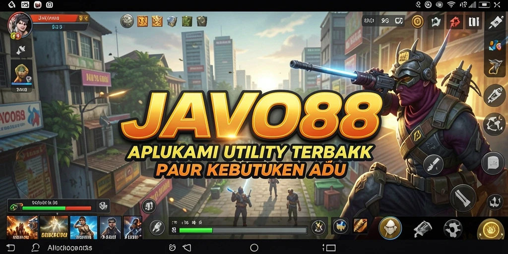 Tampilan antarmuka aplikasi JAVO88 yang modern dan menarik.