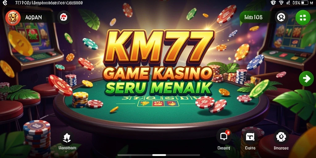 Tampilan gameplay seru KM777 dengan fitur kasino yang menarik.