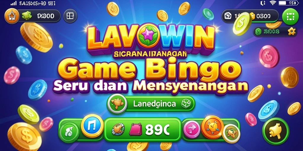 Tampilan utama gameplay LAVOWIN menampilkan keseruan permainan Bingo.