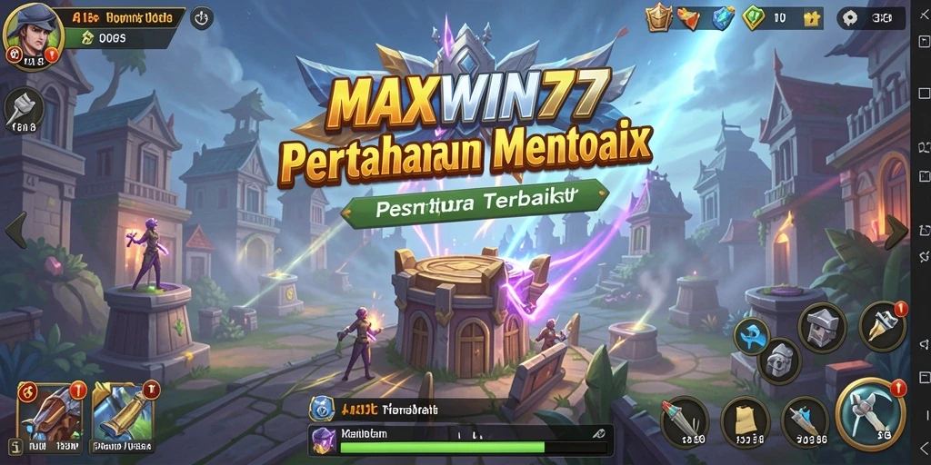 Screenshot menunjukkan gameplay seru Tower Defense di MAXWIN77.