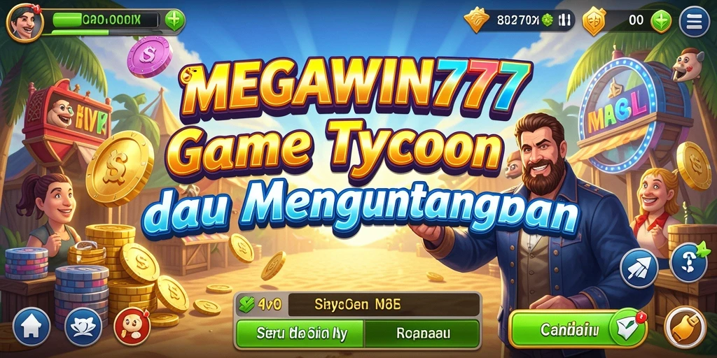Tampilan gameplay seru dalam MEGAWIN777 yang menggambarkan dunia Tycoon.