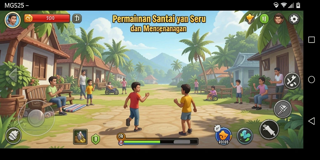 Tampilan utama gameplay <strong>MG525</strong> dengan grafis cerah dan interaksi yang menarik.