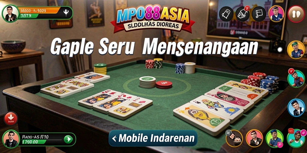 Tampilan menarik dari gameplay Gaple di MPO88ASIA.