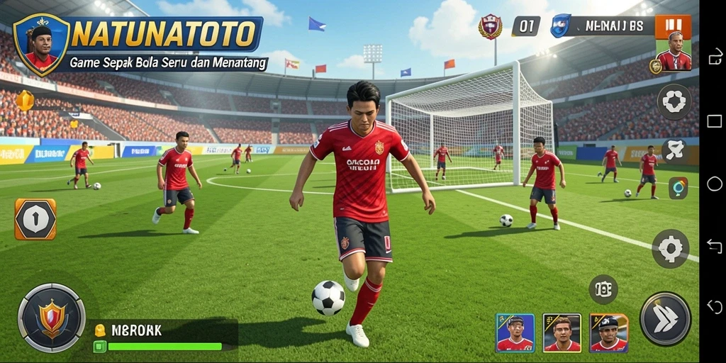 Tampilan impresif gameplay sepak bola di NATUNATOTO.