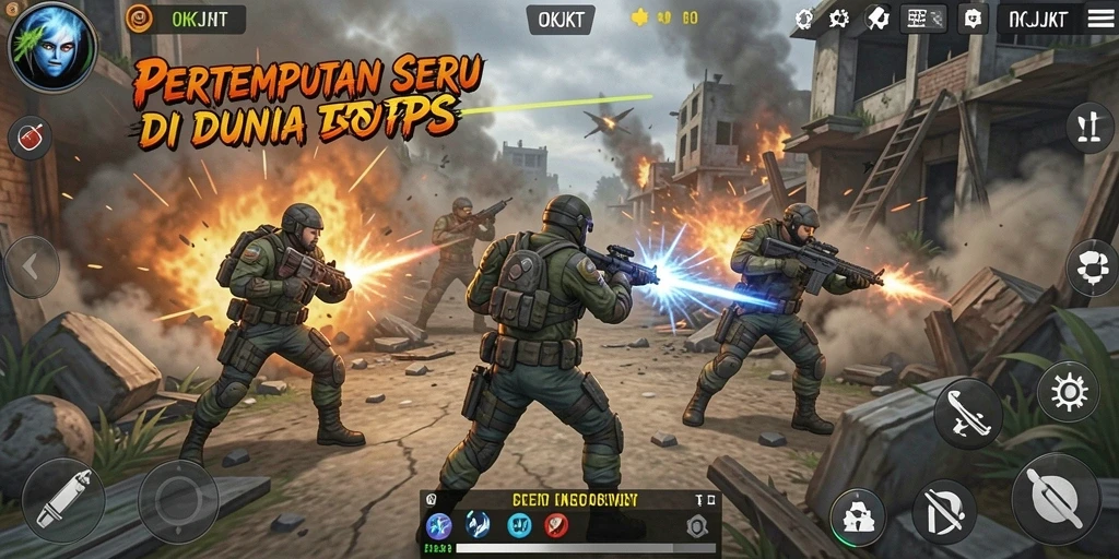 Gameplay seru OKJKT menunjukkan pertarungan mendebarkan.