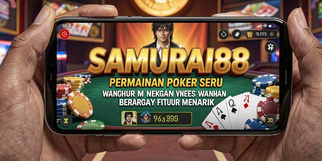 Tampilan permainan poker yang mendebarkan dalam SAMURAI88.