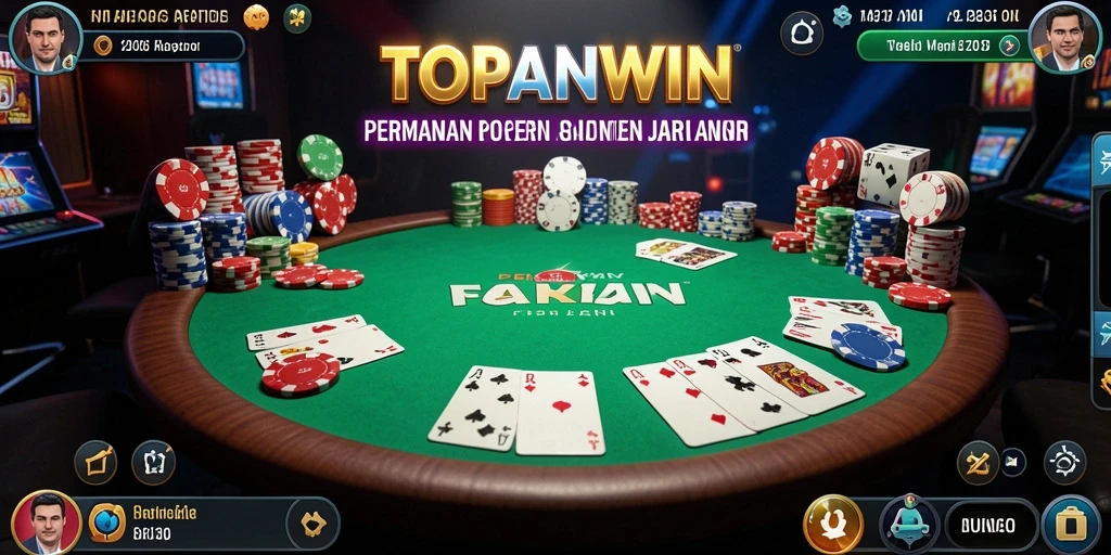 Tampilan gameplay poker seru di TOPANWIN dengan pemain yang kompetitif.