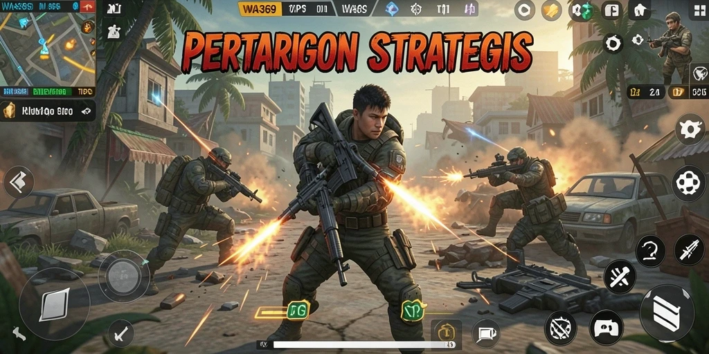 Screenshot menunjukkan aksi menegangkan di gameplay TPS WA369.